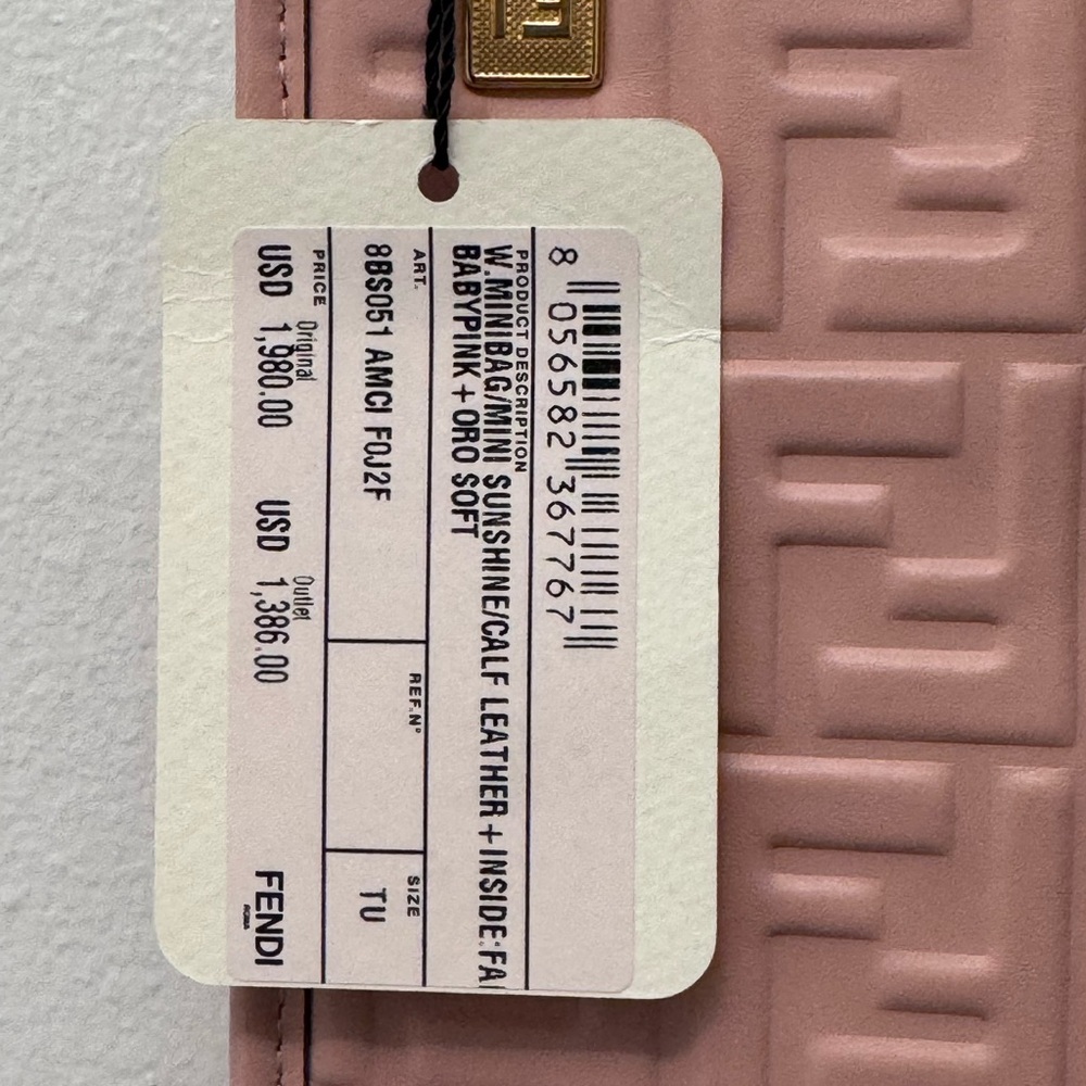 Fendi Pink Mini Bag with Gold Accents - Picture 4 of 10